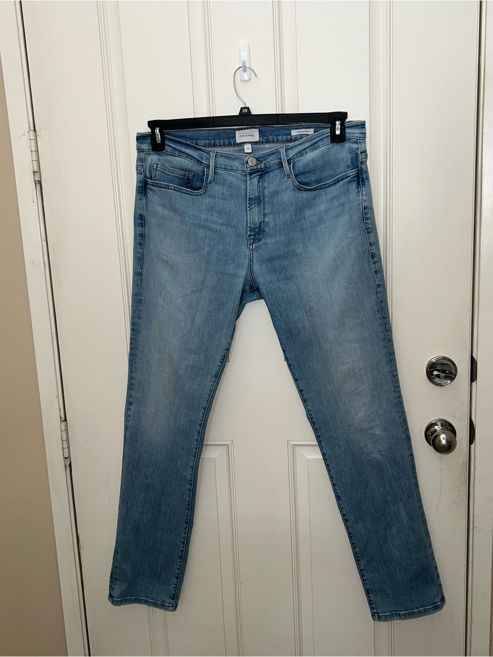 Men’s FRAME Preppy Casual L’Homme Slim Light Wash Jeans Sz 36